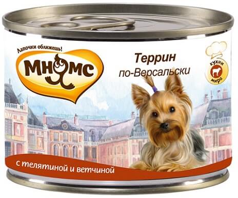 Картинка Мнямс консервы для собак Террин по-Версальски (телятина с ветчиной)  от магазина Zooplaneta.shop