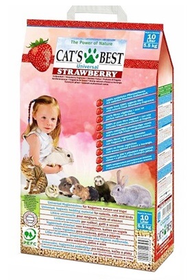 Картинка cat's best universal strawberry наполнитель для кошачьего туалета от зоомагазина Zooplaneta.shop