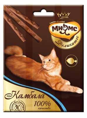 Картинка мнямс деликатес лакомые палочки для кошек с камбалой от зоомагазина Zooplaneta.shop
