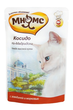 Картинка мнямс паучи для взрослых кошек "косидо по-мадридски" от зоомагазина Zooplaneta.shop