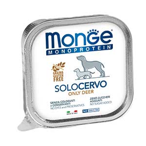 Паштет из оленины для собак Monge Dog Monoproteico Solo