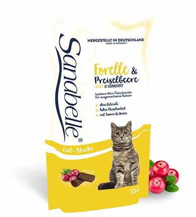 Картинка лакомство для кошек sanabelle snack с форелью и клюквой от зоомагазина Zooplaneta.shop