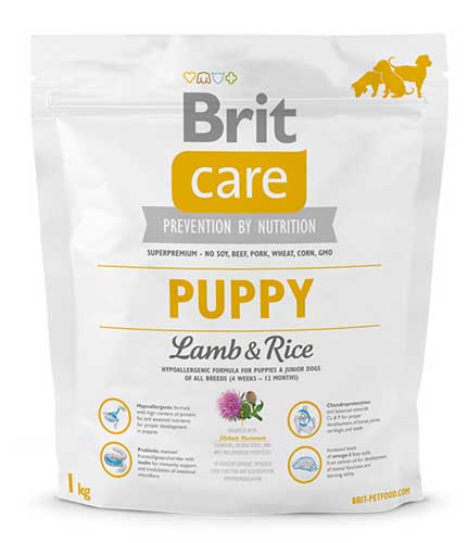 Brit Care «Puppy Lamb & Rice» для щенков и молодых собак всех пород 1кг