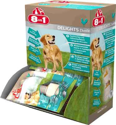 Картинка 8in1 Delights косточки для чистки зубов для мелких собак с минералами от магазина Zooplaneta.shop