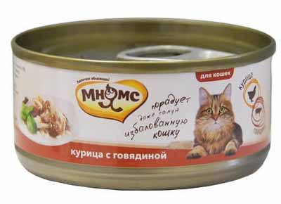 Картинка мнямс консервы для кошек курица с говядиной в нежном желе 70 г от зоомагазина Zooplaneta.shop