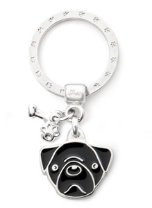 Картинка Брелок для ключей собака Мопс от магазина Zooplaneta.shop