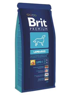 Гипоаллергенный корм для собак всех пород BRIT Premium «Lamb&Rice» 15кг