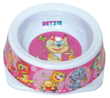 Картинка миска dezzie для кошек "рыбак", 150мл, 12,5*12,5*4,5см от зоомагазина Zooplaneta.shop