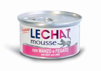 Lechat mousse мусс для кошек говядина/печень 85 г