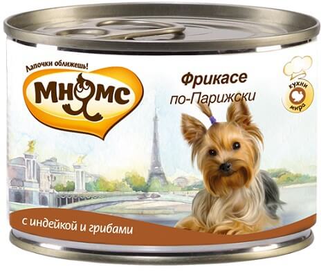 Картинка Мнямс консервы для собак Фрикасе по-Парижски (индейка c пряностями)  от магазина Zooplaneta.shop