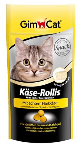 Витаминизированные сырные шарики для кошек Gimcat «Käse-Rollis» 40г