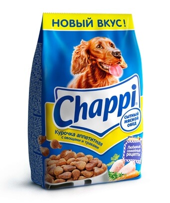 Картинка Chappi корм для собак Курочка аппетитная от магазина Zooplaneta.shop