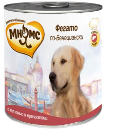 Картинка Мнямс консервы для собак Фегато по-Венециански (телячья печень с пряностями)  от магазина Zooplaneta.shop