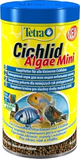 Картинка tetra cichlid algae mini корм для всех видов цихлид от магазина Zooplaneta.shop