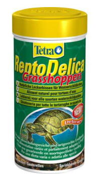 Картинка tetra reptodelica grasshopers лакомство для водных черепах (кузнечики) от зоомагазина Zooplaneta.shop