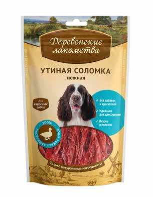 Картинка Утиная соломка нежная лакомство для собак от магазина Zooplaneta.shop