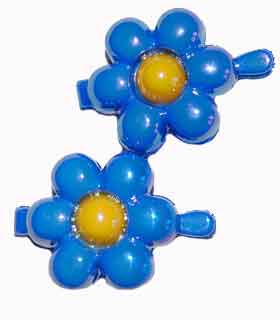 Картинка заколка для щенков йорков hair clip blue flower от магазина Zooplaneta.shop