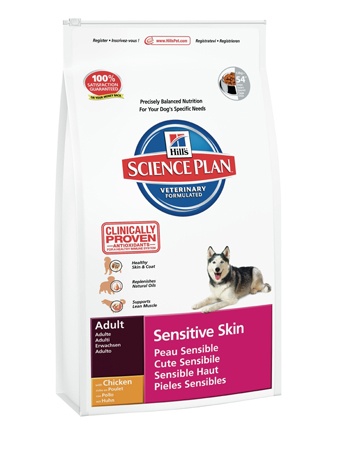 Картинка Hill`s Science Plan сухой корм для взрослых собак с чувствительной кожей от магазина Zooplaneta.shop