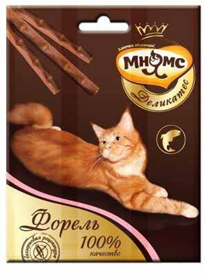 Картинка мнямс деликатес лакомые палочки для кошек с форелью от зоомагазина Zooplaneta.shop