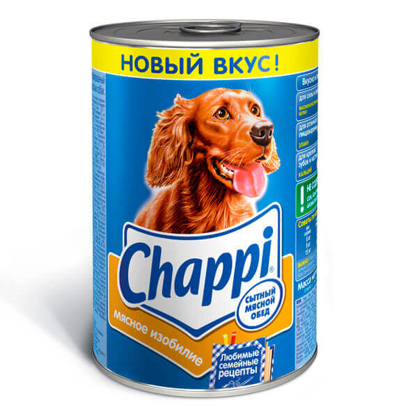 Картинка Chappi корм для собак Мясное изобилие от магазина Zooplaneta.shop