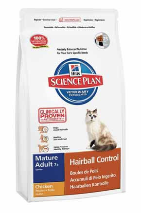 Картинка хиллс science plan корм для пожилых кошек для вывода шерсти из желудка от зоомагазина Zooplaneta.shop