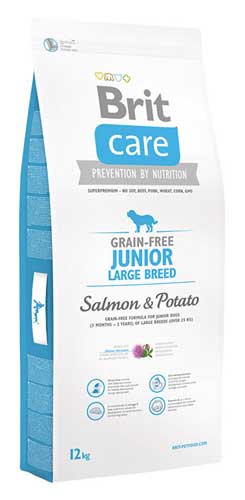Brit Care «Grain-free Junior Large Breed Salmon & Potato» для молодых собак крупных пород 12кг