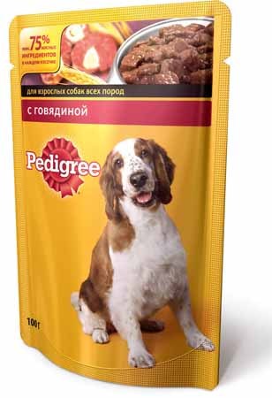 Картинка Pedigree® C говядиной для взрослых собак всех пород от магазина Zooplaneta.shop