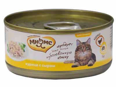 Мнямс консервы для кошек Курица с сыром в нежном желе