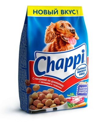 Картинка Chappi корм для собак Говядина  от магазина Zooplaneta.shop