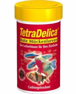 Картинка tetra delica bloodworms сублимированный мотыль от магазина Zooplaneta.shop
