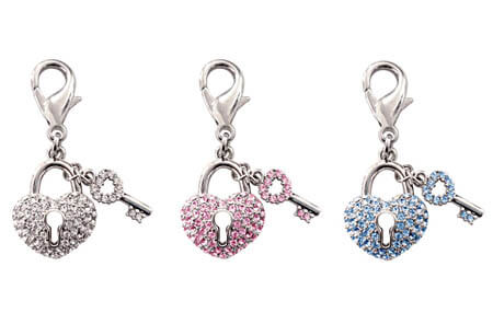 PAVE KEY TO MY HEART брелок для ошейника