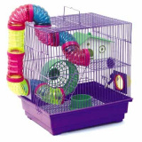 DEZZIE клетка  для грызунов с тоннелями 35x28x37см