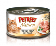 Petreet консервы для кошек кусочки розового тунца с картофелем