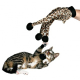 Игрушка для кошки "Перчатка с помпонами"