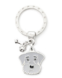 Брелок для ключей Шнауцер серебристый