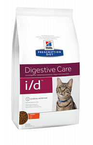 Hill`s Prescription Diet i/d Feline рацион для кошек при заболеваниях ЖКТ 400гр