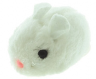 ВиброИгрушка DEZZIE для кошек мышь, 8см, цвет белый