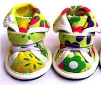 Летние ботинки для собаки Green Party Flowers. Размер S
