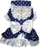 Платье для собаки BLUE POLKA