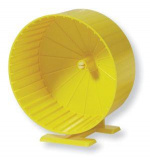 Колесо желтое пластиковое для грызунов 15 см