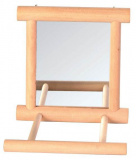 Деревянное зеркало с жердочкой 9 х 9 см