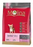 Полнорационный корм для щенков мелких пород MOLINA «Junior Mini»