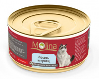 Консервы в желе для кошек Molina «Лосось и тунец»