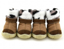 Зимние ботинки для собак на меху для йорка Animals
