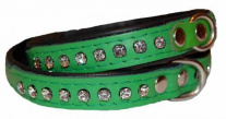 Маленький ошейник со стразами Green Lux