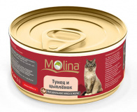 Консервы для взрослых кошек Molina «Тунец и цыпленок»