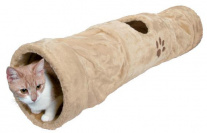 Тоннель для кошки из плюша с отверстиями
