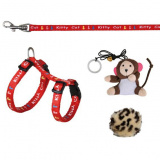 Шлейка для котят с двумя игрушками